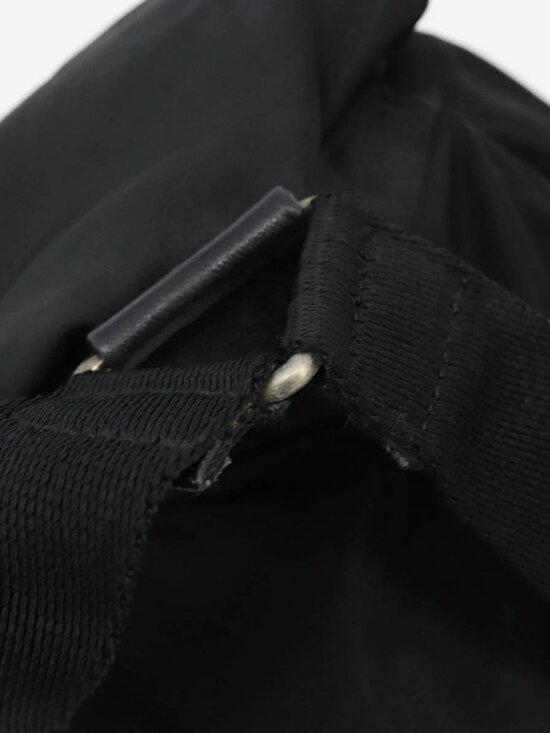 PRADA Backpack Nylon Silver Black Auth bs34742